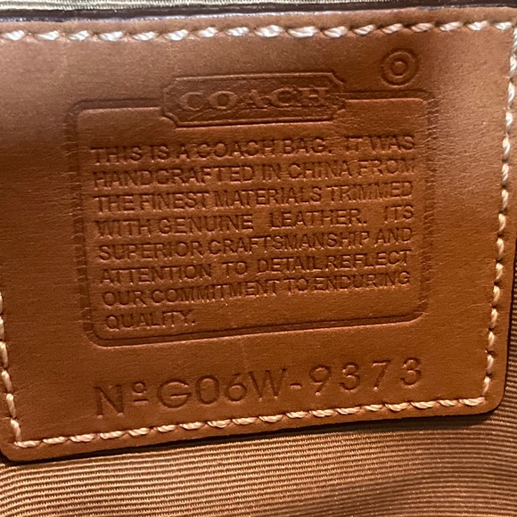 Coach hobo bag, suede and signature print with leather trim 32-B4a - Picture 6 of 9